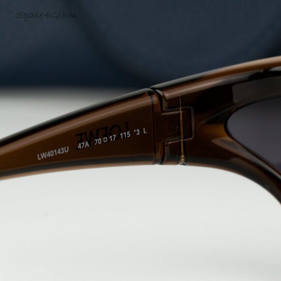 Loewe Men Sunglasses Brown Grey Mask LW40143U SIGNATURE 47A BRAND NEW - Picture 6 of 10